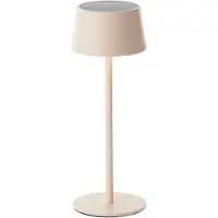 Brilliant LED tafellamp voor buiten, 25 cm, 170 lm, dimbaar, op zonne-energie & USB, IP44, beige
