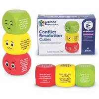 Learning Resources Conflict Oplossen Kubussen - 6 zachte dobbelstenen - Engelstalig - 5+
