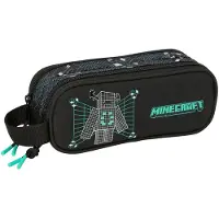 Safta Dubbele Minecraft-schermhoes, zwart. Mannenmodel, zwart, one size