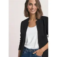 Street One Dames Blazer met reverskraag en structuur - Zwart - 34