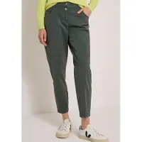 Cecil Dames Mid Waist Barrel Leg Hose im Casual Fit - Groen - 34