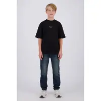 Raizzed boxy T-shirt met backprint - zwart Jongens Katoen Ronde hals Backprint - maat 176