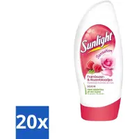 Sunlight 20 x - Douchegel - PH Neutraal - Rozen En Frambozen - 250 ml - Douchegel - Zachte Reiniging - PH Neutraal - Roze Geur - Frambozen Geur