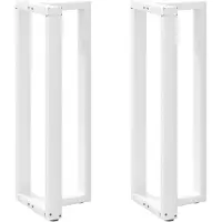 vidaXL Bartafelpoten 2 st T-vormig 40x35x(110-111) cm staal wit