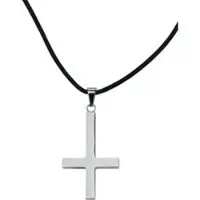 EtNox hard and heavy - Gothic Halsketting - Steel Cross - voor Vrouwen - zilverkleurig - Maat Standard