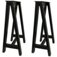 Boss & Wessing Vloerschagen Metaal 2 stuks 40x30x74 cm Zwart