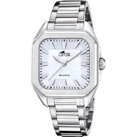 Lotus Analoog horloge '- Watch Square Series - Quartz watch movement - Watch case width: 35 mm' parelwit