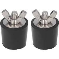 OEM Zwembadstop - 2 stuks - Rubberen expansiepluggen - Stalen schroef - Multifunctioneel - Voor afsluiting in de winter - Zwembadstop