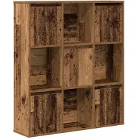 vidaXL Boekenkast 89x24x101,5 cm bewerkt hout oud houtkleurig