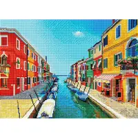 Diamond Dotz DQ10.004 Diamond Dotz - Hobby Pakket - Diamond painting volwassenen - Zomer in Venetië 37 x 51.5cm - Vierkante steentjes - Diamond painting pakket volledig
