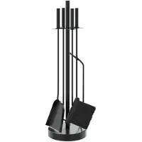 vidaXL 5-delige kaminaccessoireset, 18 x 66 cm, staal