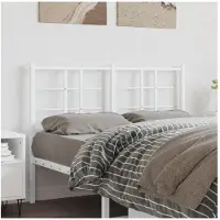 vidaXL Vervangend hoofdbord 120 cm metaal wit
