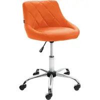 BellaFurn Comfortabele werkstoel - Kantoel - In hoogte verstelbaar, met rugleuning en 360° draaibaar, bekleed met kunstleer