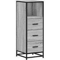 vidaXL Badkamerkast 35x37,5x100cm bewerkt hout grijs sonoma eikenkleur
