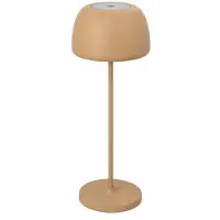 Reality Leuchten LED Akku Tischleuchte Beige IP44 2W 250lm warmweiß 3000K Touchdimmer mit USB-C