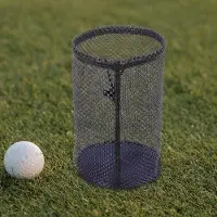 Markenlos Golfbalzak van duurzaam nylon gaasweefsel met trekkoord, ademend, geschikt voor 50 ballen, gemakkelijk schoon te maken en ruimtebesparend