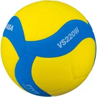 MIKASA - "VS220W" Volleybal, 18 panelen, PP822 (5) (Blauw/Geel)