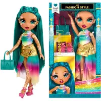 Mga Rainbow High My Fashion Style Jewel, modepop van 28 cm met smaragdkleurige statementoutfit, stijlvolle handtas, geweldig speelgoed of cadeau voor meisjes, kinderen in de leeftijd van 4-12 jaar