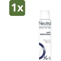 Neutral 1 x - Deodorant Spray - Anti-perspirant - Gevoelige Huid - 0% Kleurstof, Parfum & Alcohol - 150 ml - Gevoelige Huid - Anti-perspirant - Deodorant Spray - 0% Parfum - 0% Kleurstof