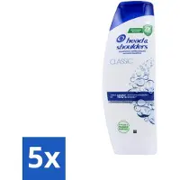 Head & shoulders 5 x - Anti-Roos Shampoo - Classic - 400 ml - Roosvrij Haar - Hoofdhuid Verzorging - Anti-roos Shampoo - Microbiome Balance - Hoofdverzorging
