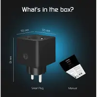 LEDVION - Slimme Stekker WiFi - Smart Plug - 16A - Energiemeter - Werkt met Alexa, Google Home & Siri - Zwart