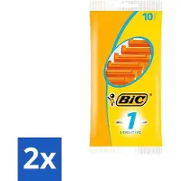 BIC 2 x - Scheermesjes - Sensitive - Enkel Mesje - Wegwerpmesjes - 10 Scheermesjes - Scheermesje - Wegwerpscheermesje - Gevoelige Huid - Roestvrij Staal - Polymerische Bekleding