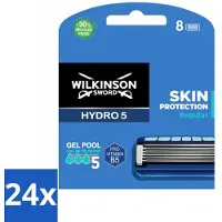 Wilkinson Sword 24 x - Navulmesjes - Hydro 5 Skin Protection - Beschermend - 8 mesjes - Scheermesjes - Hydro 5 - Huidbescherming - Scheermes - Scheerapparaat