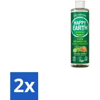 Happy Earth 2 x – Douchegel – 100% Natuurlijk Bergamot Cedarwood – 300 ml - Douchegel Bergamot Cederhout - Natuurlijke Douchegel - Vegan Douchegel - Biologische Douchegel - Huidvriendelijke Douchegel