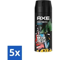 Axe 5 x - Deodorant Bodyspray - 48hrs Fresh - Fresh Forest & Graffiti - 150 ml - 48 Uur Bescherming - Deodorant Sprayer - Frisheid - Geur - Zweet