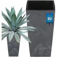 KOTARBAU Merkloze bloempot met binnenbak, 24x24x45 cm, antraciet