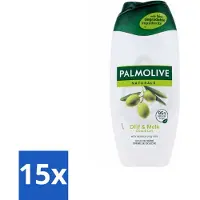 Palmolive 15 x - Naturals - Douchecréme - Olijf & Melk - Natuurlijke ingrediënten - 250 ml - Douchecrème - Olijf En Melk - Natuurlijke Ingrediënten - Hydratatie - Huid Verzorging