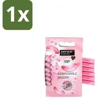 Sence 1 x – Wegwerpscheermes – Glad Scheren – Comfort Grip – 6 Wegwerpscheermes - Scheermes - Wegwerpscheermes - Bikini Lijn - Benen Scheren - Oksels Scheren