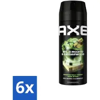 Axe 6 x - Deodorant Bodyspray - 48hrs Fresh - Green Mojito & Cedarwood - 150 ml - Deodorant - Deodorant Spray - - Green Mojito - Cedarwood