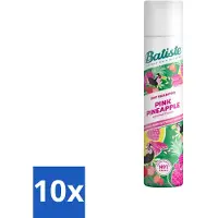 Batiste 10 x - Pink Pineapple - Droogshampoo - Friszoete Geur - Verfrist en Geeft Volume - 200ml - Droogshampoo - Fris Haar - Fruitige Geur - Tropisch Haar - Haarkleur