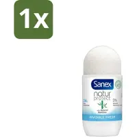 Sanex 1 x – Deo Roll-on – Bamboo Invisible Fresh – 50 ml - Bamboo Deodorant - Onzichtbare Deodorant - Deodorant Roll-on - Frisheid - Kledingbescherming