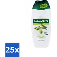 Palmolive 25 x - Naturals - Douchecréme - Olijf & Melk - Natuurlijke ingrediënten - 250 ml - Douchecrème - Olijf En Melk - Natuurlijke Ingrediënten - Hydratatie - Huid Verzorging