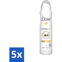 Dove 5 x - Deodorant - Invisible Dry - Onzichtbare bescherming - 250 ml - Onze Bescherming - Onzichtbaar - Zweet En Geur - Vlekken - Donkere Kleding