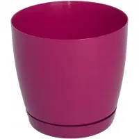 Form-Plastic Toscana Ronde Pot 11cm met Schotel - Kleur: Bes