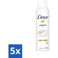 Dove 5 x Original - Deospray - Anti-Transpirant - 150 ml - Douche - Deodorant - Oksels - Transpiratie - Geur