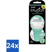 Wilkinson Sword 24 x - Scheermes - Intuition Sensitive Care 2-in-1 - Zacht - 1 scheermes - Scheermes - Scheerapparaat - Vrouwen Scheerapparaat - Gevoelige Huid - Scheermesje