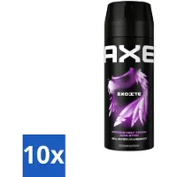 Axe 10 x - Deodorant Bodyspray - 48hrs Fresh - Excite - Crisp Coconut & Black Pepper - 150 ml - Deodorant - Lichaamsgeur - Frisheid - Kokosnoot - Zwarte Peper