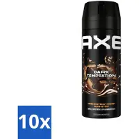 Axe 10 x Deodorant Bodyspray Dark Temptation 150 ml - Deodorant Bodyspray - Deodorant Bodyspray - Deodorant - Geurbeheersing - Frisheid