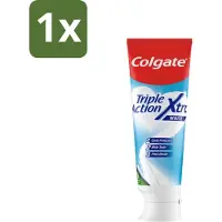 Colgate 1 x Tandpasta Triple Action Xtra White 75 ml - Tandpasta - Gaatjes - Wittere Tanden - Frisse Adem - Mondverzorging
