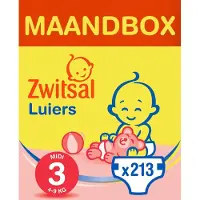 Zwitsal Luiers - Midi Maat 3 - 213 stuks - Voordeelverpakking