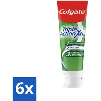Colgate 6 x Tandpasta Triple Action Extra Fresh 75 ml - Tandpasta - Gaatjes - Tanden - Frisse Adem - Witte Tanden