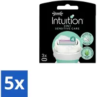 Wilkinson 5 x – Scheermesjes – Intuition Dry Skin Sensitive Care – 3 Scheermesjes - Voordeelverpakking - 5 stuks