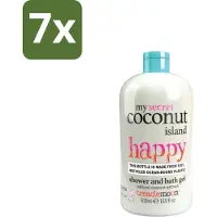 Treaclemoon 7 x – Douchegel – My Coconut Island – 500 ml - Douchegel Kokos - Kokosgeur Douchegel - Tropische Douchegel - Hydraterende Douchegel - Zachte Huid