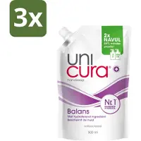 Unicura 3 x – Vloeibare Handzeep Navulling – Balans – 500 ml - Kabel - Kabels - Kabelsysteem - Kabelsysteem