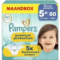 Pampers Premium Protection Maat 5+ - 80 Luiers - 12kg-17kg - Voordeelverpakking