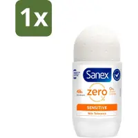 Sanex 1 x Deodorant Roller Zero% Sensitive Skin 50 ml - Deodorant Zero% Sensitive - Alcoholvrije Deodorant - Parabenenvrije Deodorant - Gevoelige Huid - Deodorant Voor Mannen En Vrouwen